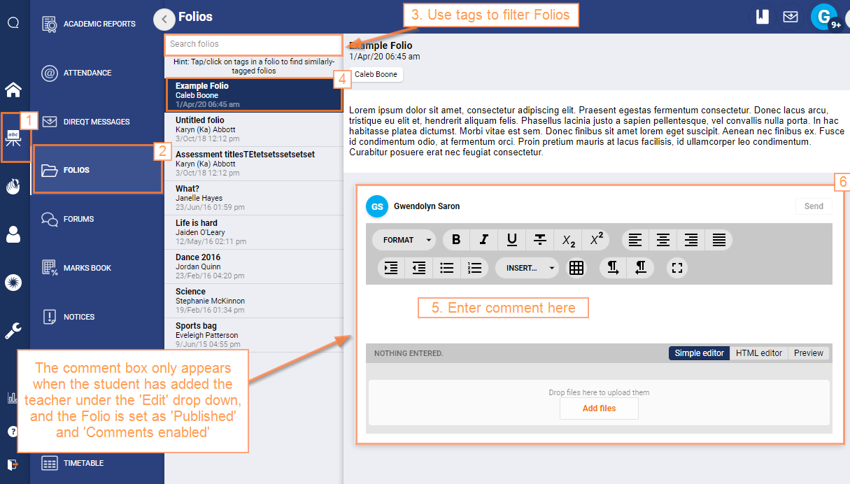 Creating and Managing Folios