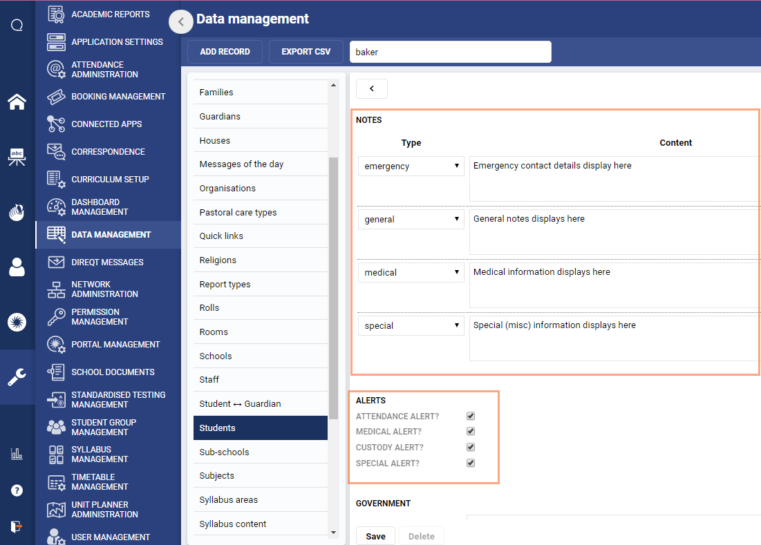 Entering And Managing Student Alerts And Notes
